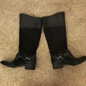 EUC sz 8 black leather riding boots